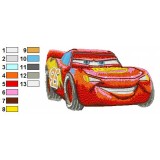 Lightning Mcqueen Cars Embroidery Design